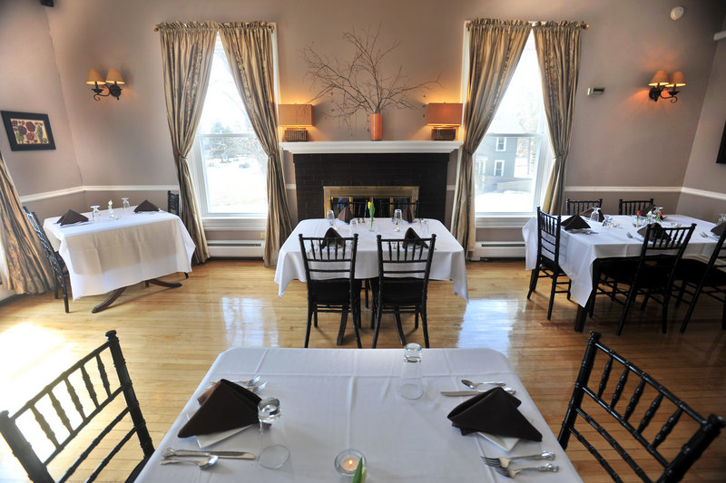 Apollo’s Bistro, open for seven years, occupies the redesigned second-floor living quarters of a historic brick building in Waterville, where the food is as eclectic and wonderfully surprising as the surroundings.