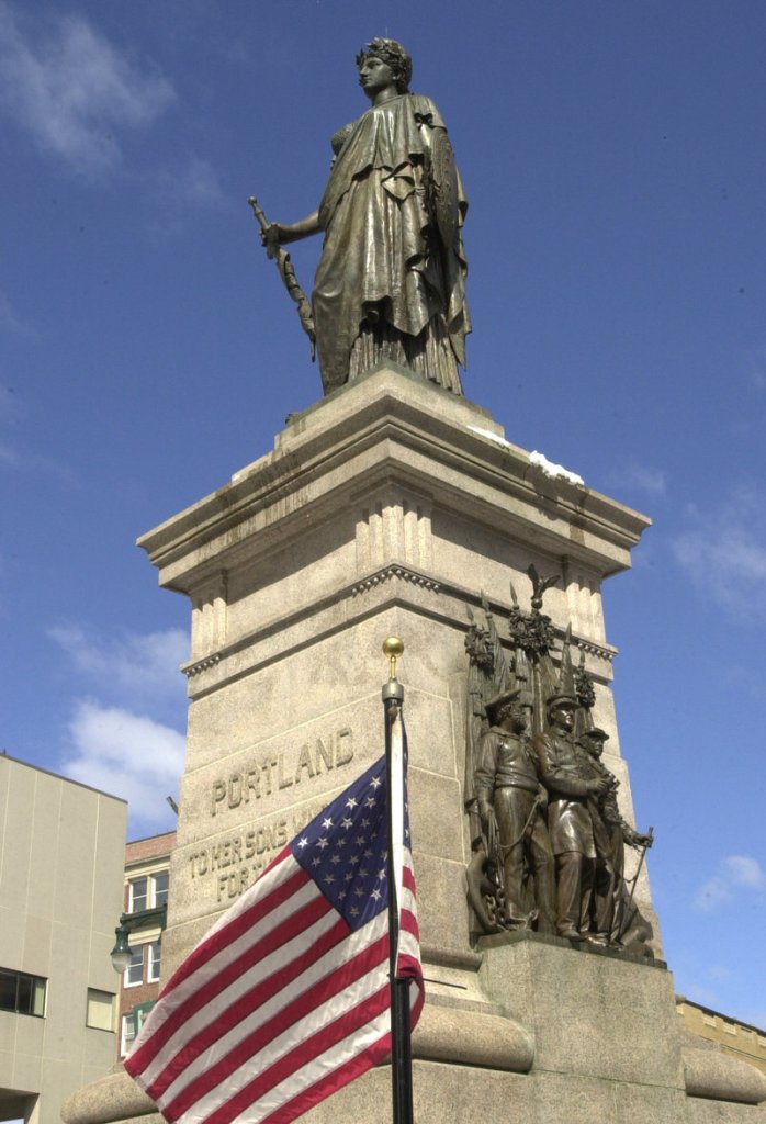 Monuments such as the one in Monument Square in Portland pay fitting tribute to the Mainers who died in the Civil War.