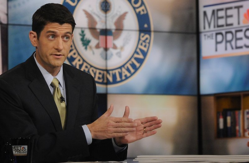 Rep. Paul Ryan, R-Wis., discusses his proposed 2012 budget Sunday on NBC’s “Meet the Press.”