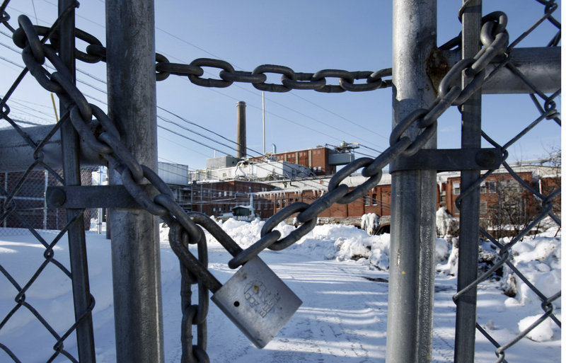 This March 8, 2011, photo shows the paper mill in Millinocket, which has been idle since 2008.