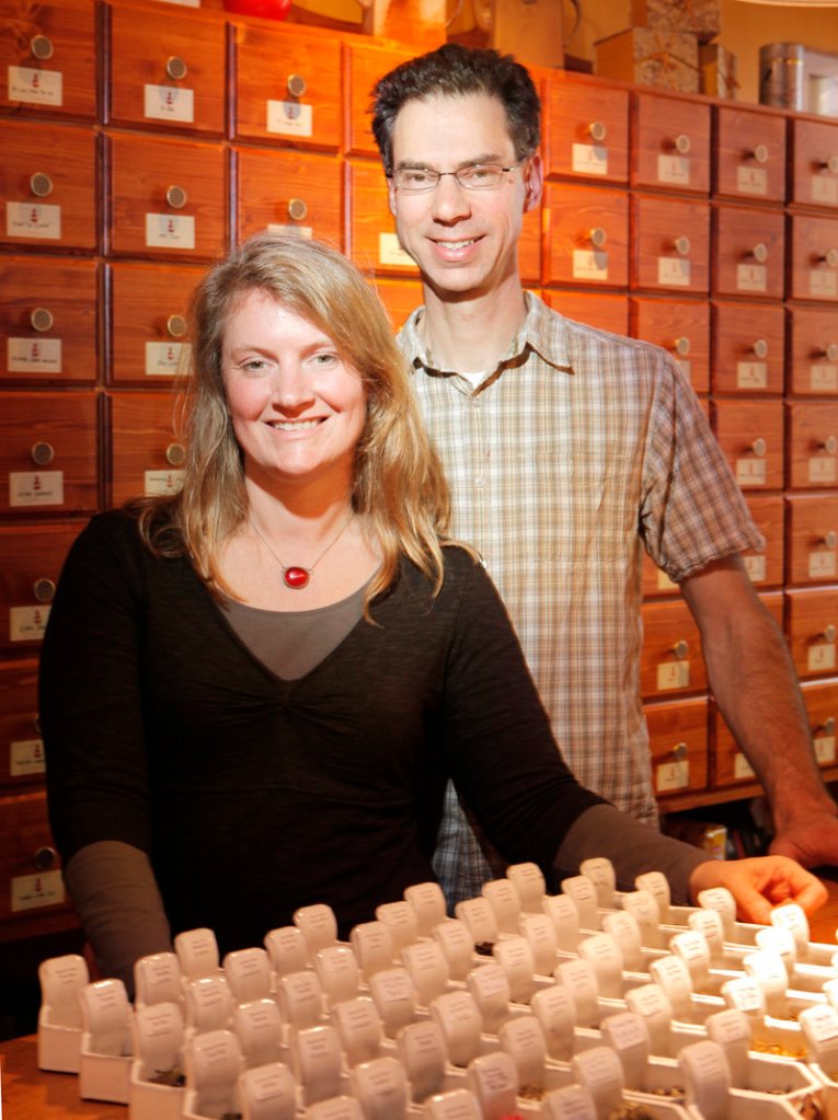 Ellen Kanner and her husband, Ray Marcotte, recently opened the Dobra Tea emporium on Middle Street in Portland, where they stock more than 100 teas from around the world.