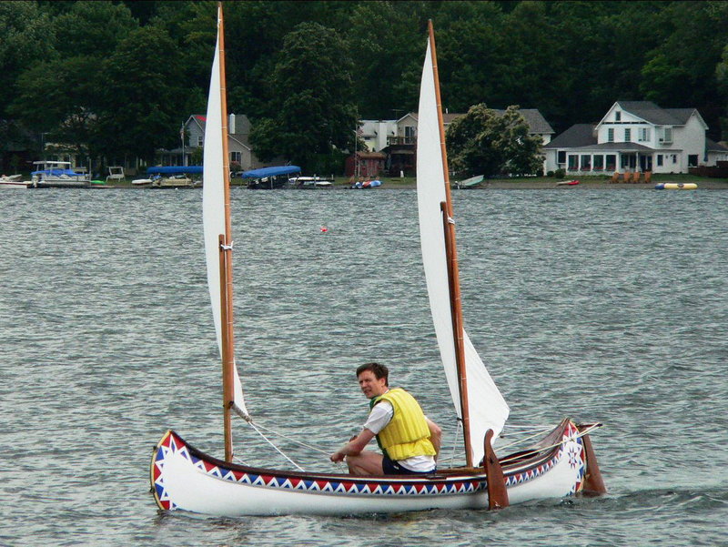 Benson Gray, in a sailing canoe, will give an illustrated history on canoe builders from the Penobscot River valley, at 6:30 p.m. Tuesday in Camden.