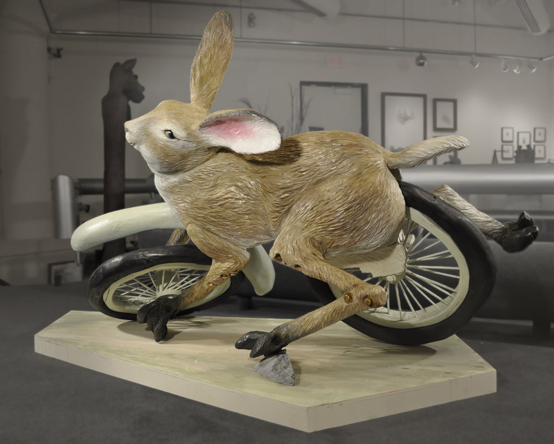 In the “Critters” exhibition at the Art Gallery at the University of New England in Portland: “Duster” by Andrew Rosen.