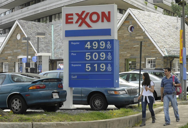 Gas prices have climbed above an average of $4 a gallon in six states, with pump prices hitting $5 a gallon (above) at some stations in Washington, D.C. The price of crude oil rose above $111 a barrel Wednesday as the dollar weakened and the government reported an unexpected drop in U.S. crude supplies.