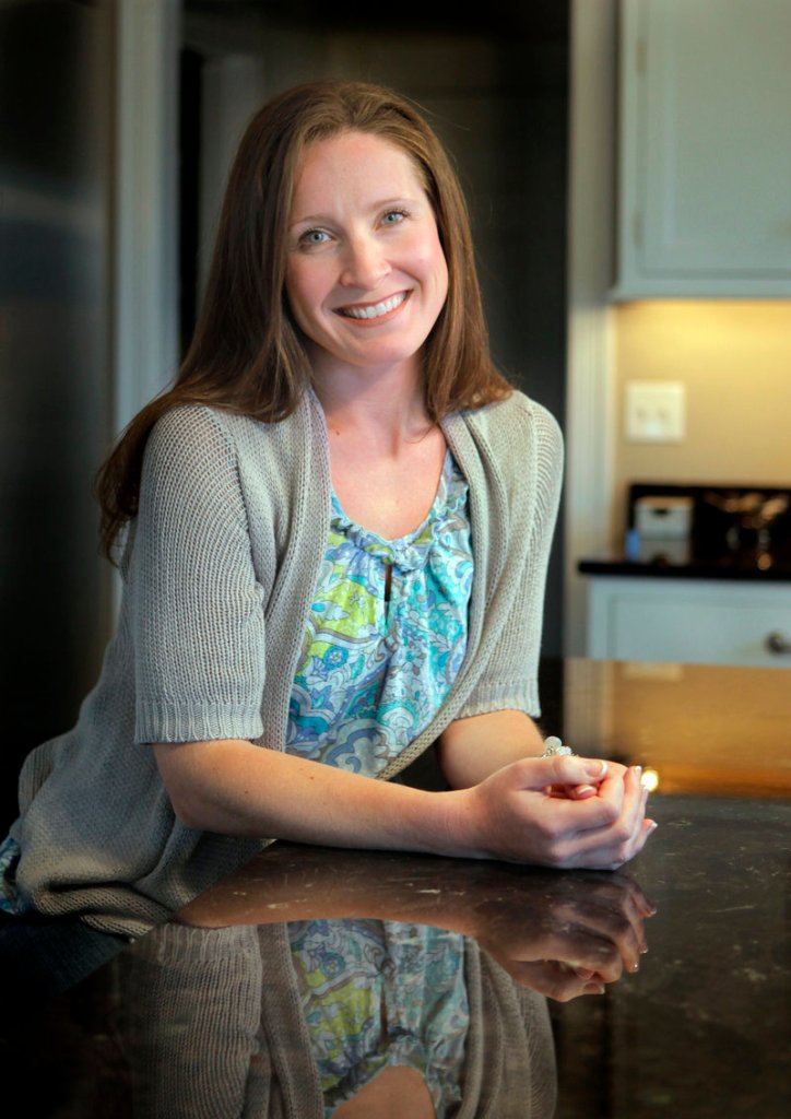 Sarah Steinberg at home in her kitchen, which she describes as "transitional cottage style."