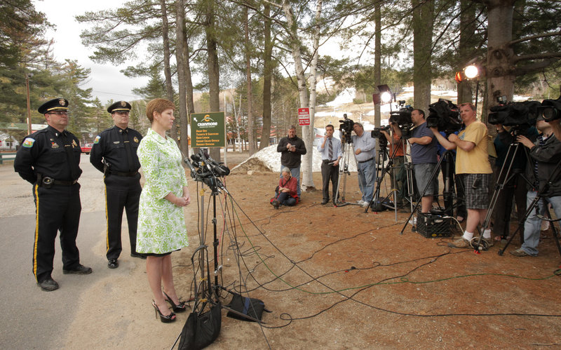 During a press conference on Wednesday, N.H. Assistant Attorney General Jane Young confirms that Krista Dittmeyer's body was found in a snowmaking pond at the Cranmore Mountain Resort in North Conway.