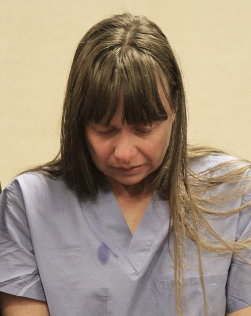 Julianne McCrery, 42, of Irving, Texas, appears in District Court on May 19 in Portsmouth, N.H. McCrery is charged with killing her 6-year-old son. Camden Hughes.