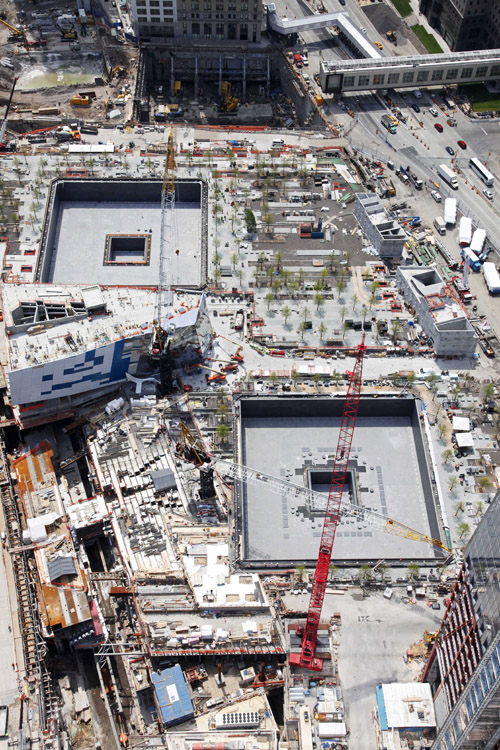The National September 11 Memorial and Museum is under construction at the World Trade Center site in New York. The memorial is scheduled to open to the public in time for the 10th anniversary to be held Sept. 11, 2011.
