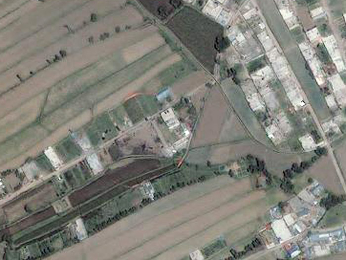 This Monday, May 2, 2011 satellite image provided by GeoEye shows the compound, center, in Abbottabad, Pakistan, where Osama bin Laden lived. Bin Laden, the face of global terrorism and mastermind of the Sept. 11, 2001, attacks, was tracked down and shot to death at the compound by an elite team of U.S. forces, ending an unrelenting manhunt that spanned a frustrating decade. (AP Photo/GeoEye)
