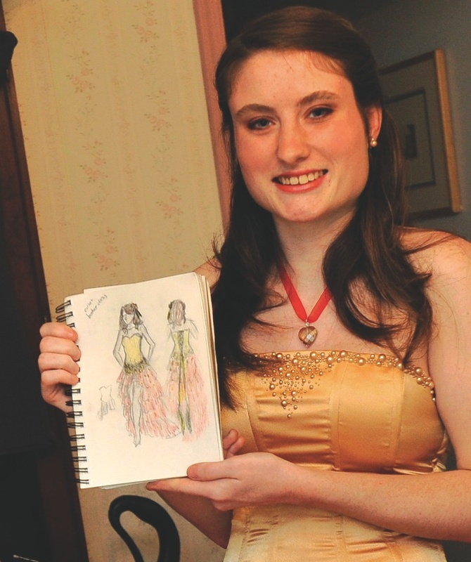 Maryland 18-year-old Michelle McGinn took two weeks to create her dress, which she wore to her senior prom recently.