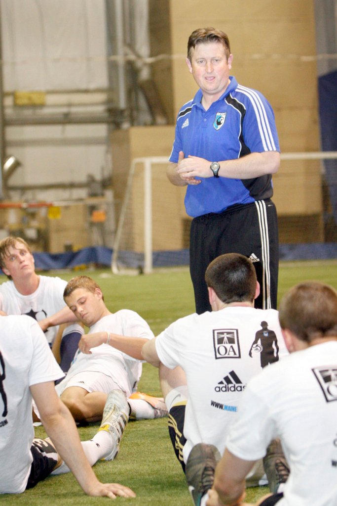 Coach Paul Baber will lead the Phoenix into their second PDL season with a game at 6 tonight at Deering High.