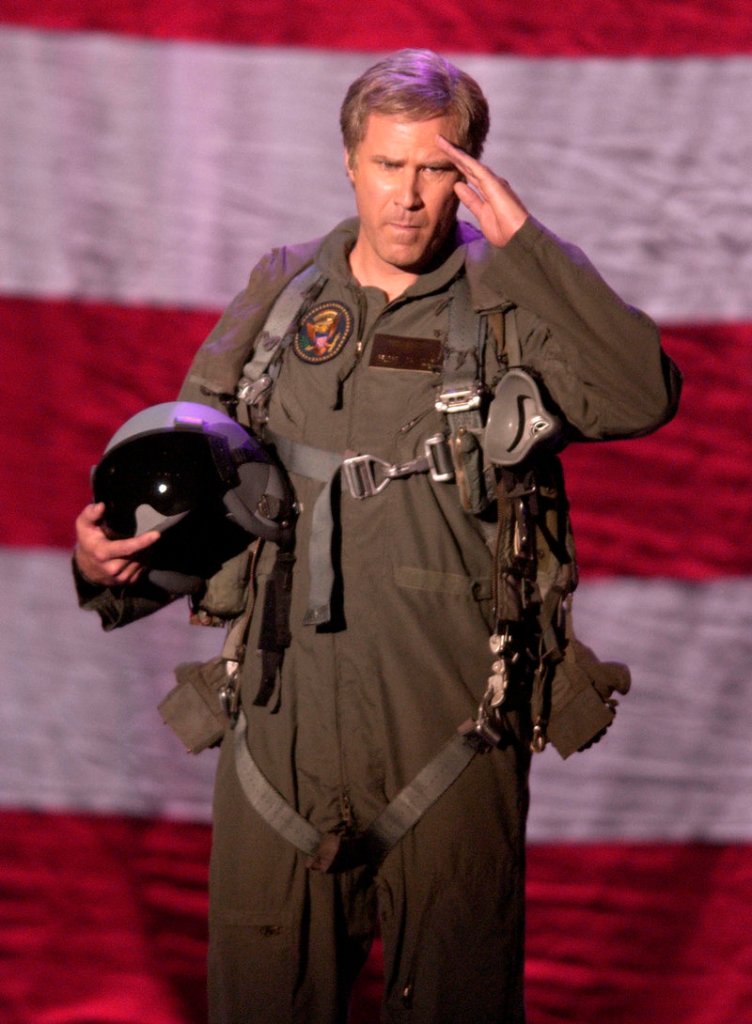 Will Ferrell donned military garb to do an impression of then-President George W. Bush at a Natural Resources Defense Council fundraiser in 2004.