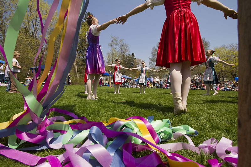 Dancers from the Portland School of Ballet perform Saturday during Kennebunk's 13th annual May Day Festival.