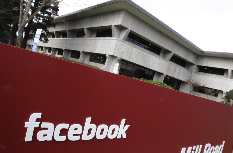 Facebook headquarters in Palo Alto, Calif.