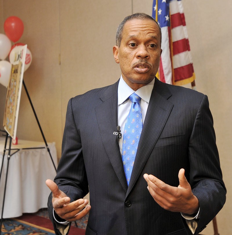 Juan Williams, a nationally known political analyst, was the guest speaker for the Salvation Army’s “Champions for Kids” dinner at the Holiday Inn by the Bay in Portland Thursday.