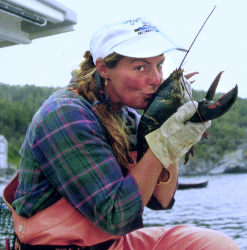 Former lobster-boat captain Zoe Zanidakis mugs for a 2003 calender called "Year in the Life of Zoe" that was produced after she appeared on "Survivor." Zanidakis is now working as a barista and on a landscaping crew in Los Angeles.