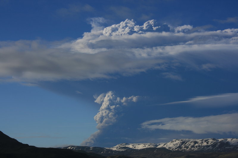 Ash rises from the Grimsvotn volcano in Reykjavik, Iceland on Monday. Officials, however, don’t expect a repeat of the widespread flight cancellations in 2010.