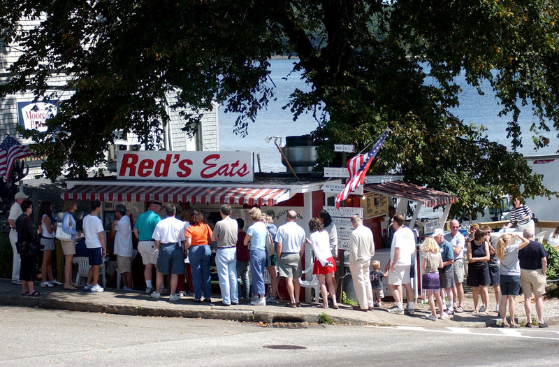 Red’s Eats in Wiscasset is a Maine institution where diners willingly wait for their fare.