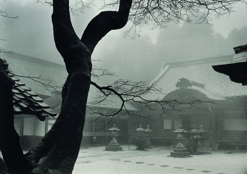 “Hiei-San Temple” is one of the dozens of images by photographer Paul Caponigro that are on exhibit at the Farnsworth Art Museum in Rockland through Oct. 9.