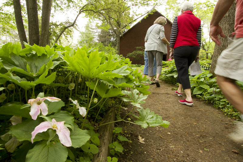 Visitors walk the grounds of the 75-year-old garden.