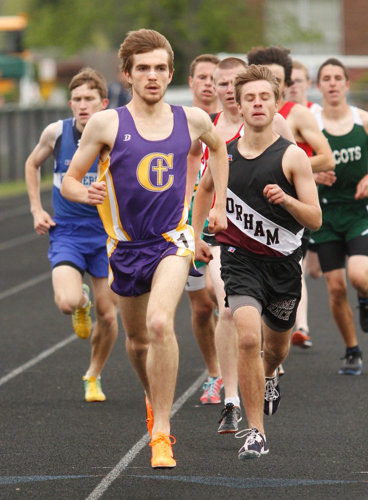 Jack Terwilliger of Cheverus had an exhausting day, winning the 1,600 and also collecting victories in the other distance races, the 800 and 3,200.