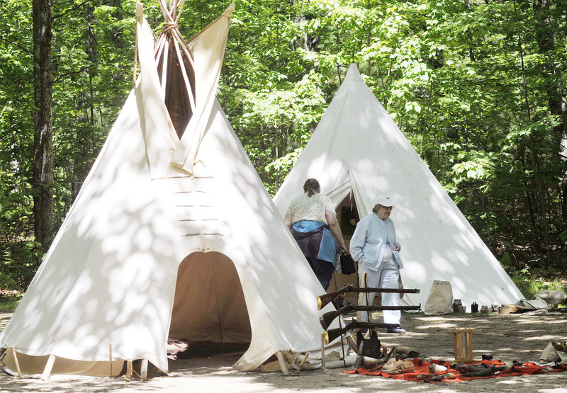 Tepees constructed of a single piece of canvas were often carried by travelers in the 1700s and early 1800s in Maine.