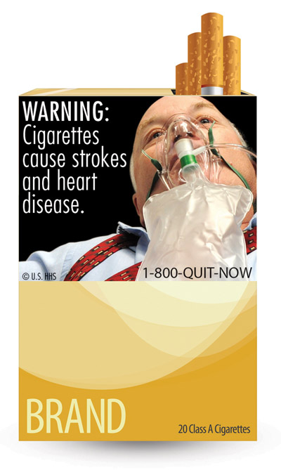Some of the nine new warning labels cigarette makers will have to use by the fall of 2012.