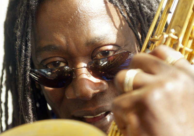 This Jan. 29, 2003, picture shows Clarence Clemons during an interview at his Singer Island, Fla., home. A spokeswoman for Bruce Springsteen and the E Street Band says saxophone player Clarence Clemons died in Florida Saturday.