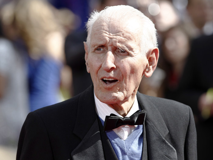 Dr. Jack Kevorkian arrives at the Emmy Awards in Los Angeles in this Aug. 29, 2010, photo. His life story became the subject of the 2010 HBO movie, "You Don't Know Jack."