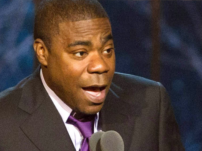 Actor and comedian Tracy Morgan asays he's sorry for telling an audience that he would "pull out a knife and stab" his son for being gay.