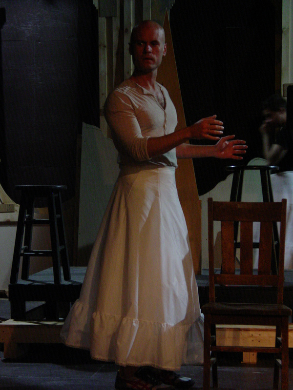 Craig Baldwin plays Beatrice in Opera House Arts’ Shakespeare in Stonington production of “Much Ado About Nothing.”