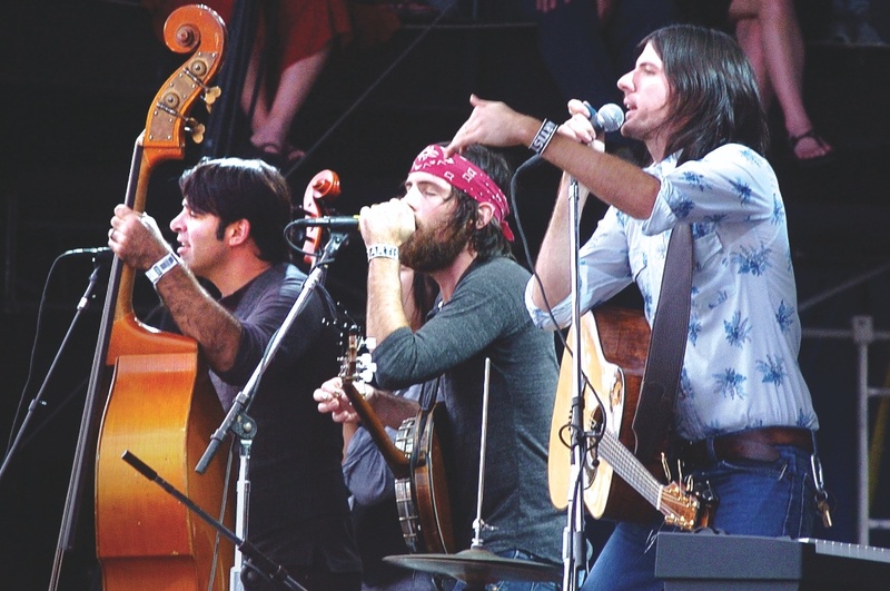 Bob Crawford, who plays upright bass, Scott Avett on banjo and Seth Avett on guitar. When playing live, the band also includes Joe Kwon on cello and Jacob Edwards on drums.
