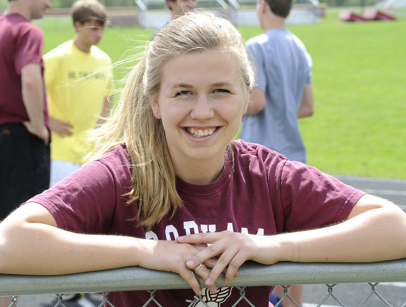 Kaitlin Flanders of Gorham admits it took a while to sell her on the idea of racewalking, but now she is among the nation's top high school racewalkers.