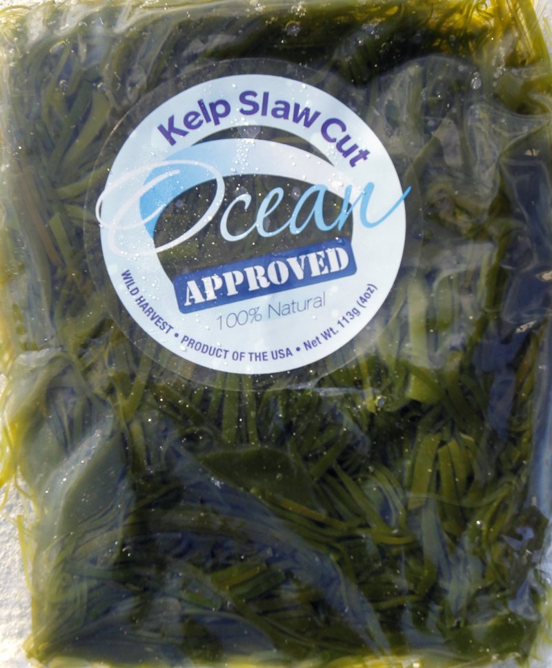 Slaw-cut kelp, harvested and packaged by Ocean Approved