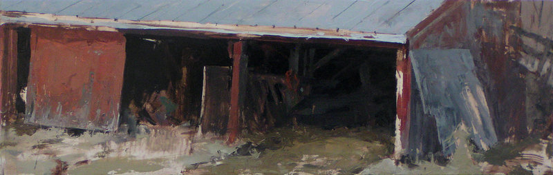 Ross Grams was the People’s Choice Award winner in Art2011 at the Harlow Gallery in Hallowell for “Under the Barn.”