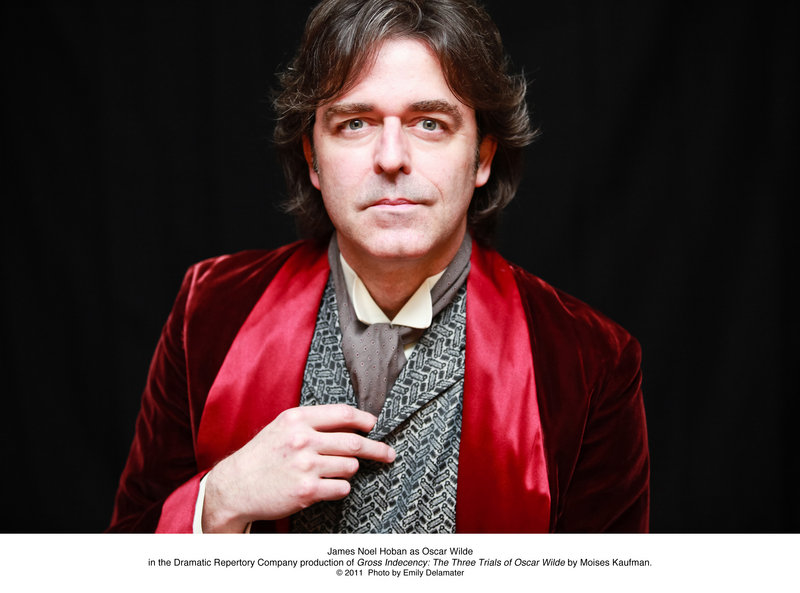 James Noel Hoban as Oscar Wilde in "Gross Indecency: The Three Trials of Oscar Wilde," a Dramatic Repertory Company production now playing at the Studio Theater at Portland Stage Company.