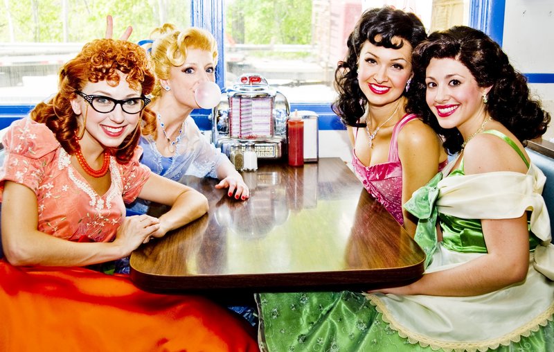 "The Marvelous Wonderettes," featuring, from left, Morgan Smith, Danielle Erin Rhodes, Lara Seibert and Brittney Morello, continues through June 25 at Maine State Music Theatre in Brunswick.