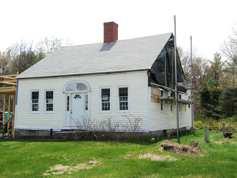 The house in East Baldwin, which was still new in 1840 when Jonathan Poor painted the murals.