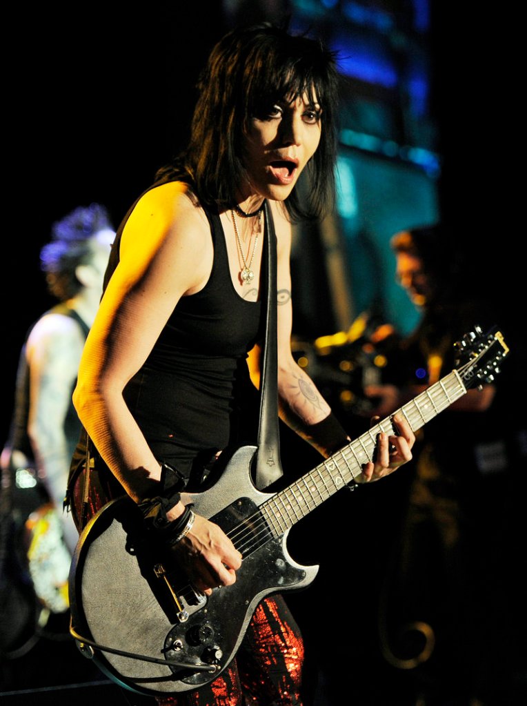 Joan Jett, performing at the Annual Race to Erase MS Gala in Los Angeles, says a tribute album for The Runaways used her name without permission.