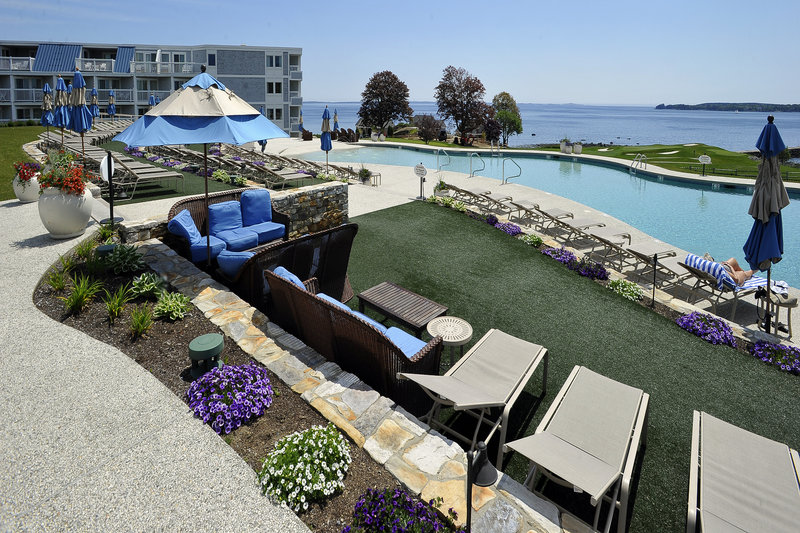 A new pool with amenities including a bar is among the renovations at Ocean Properties’ Samoset Resort in Rockport.