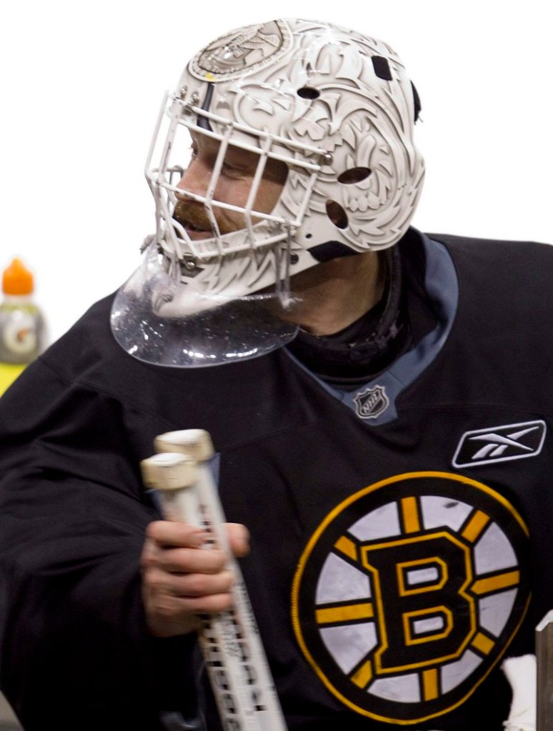 Tim Thomas has allowed just six goals in the Stanley Cup finals, but the Bruins trail three games to two.