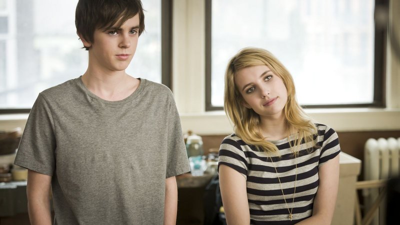 Freddie Highmore and Emma Roberts in "The Art of Getting By," opening this week.