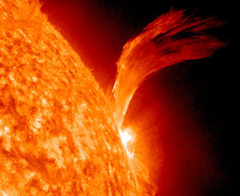 Researchers say solar flares like this one in 2010 will become less frequent for possibly decades, as the sun cycles into a quiet period that first became evident a few years ago.