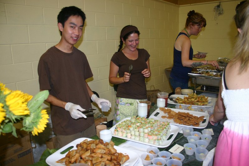Green Elephant Vegetarian Bistro co-owner Dan Sriprasert and his crew serve up free samples at last year’s festival. They’ll be back, too.