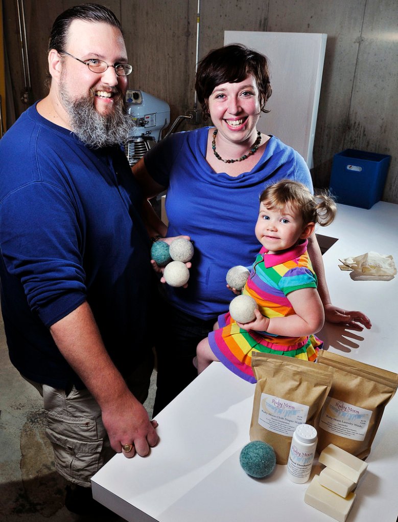 Doug and Lyndsay Sanborn’s startup company, Ruby Moon, makes all-natural laundry detergent. The company, named after daughter Ruby, is benefiting from its ties to USM’s Campus Ventures program.