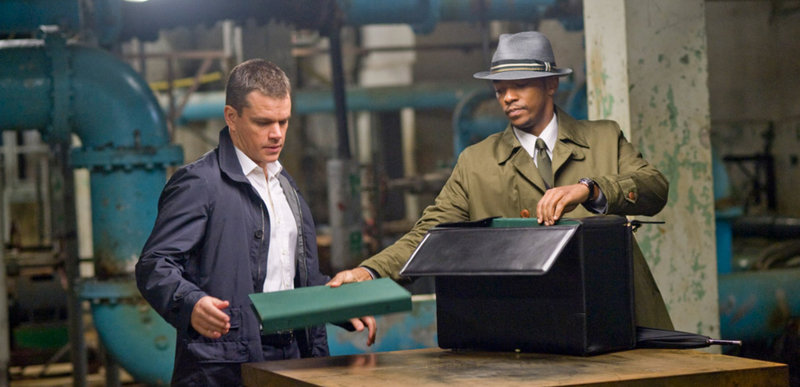 Matt Damon and Anthony Mackie star in "The Adjustment Bureau."