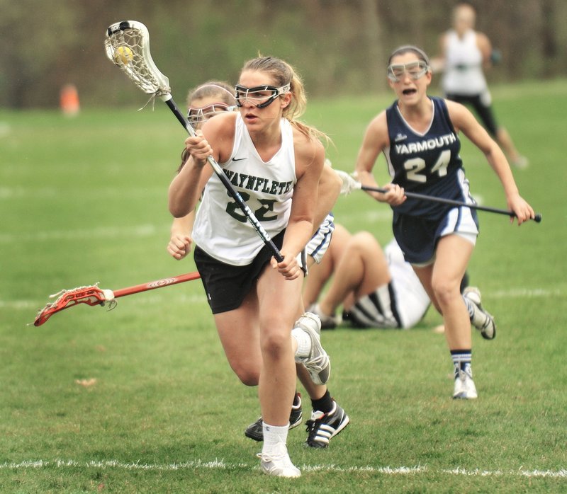 Scout Haffenreffer was a force for Waynflete against Yarmouth in the regular season, and will look to step up again when the teams meet for the Class B title.