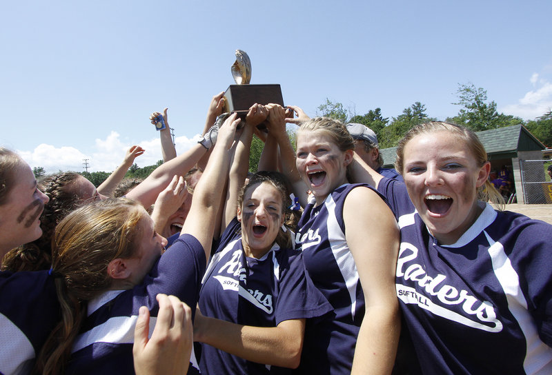 For the third time in four years, the Fryeburg Academy softball team won the Class B state championship, this time beating Bucksport to cap an undefeated season.