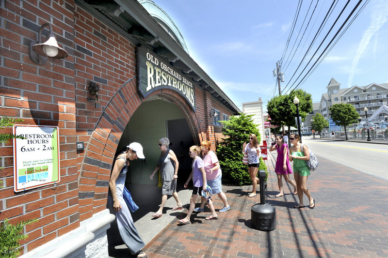 Public bathrooms on West Grand Avenue in Old Orchard Beach could soon charge a fee.