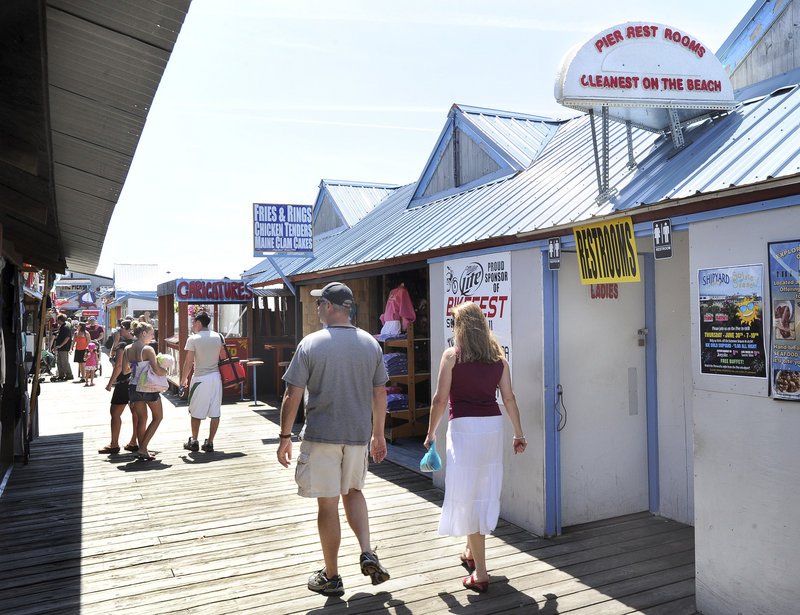 A privately owned restroom on The Pier in Old Orchard Beach, shown here, already charges 50 cents for single use or $2.50 for a day pass.